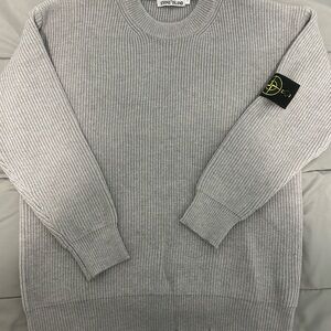 Stone Island Light Gray Crewneck Sweater
